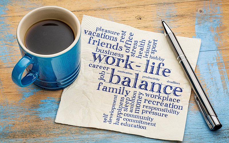 work life balance word cloud